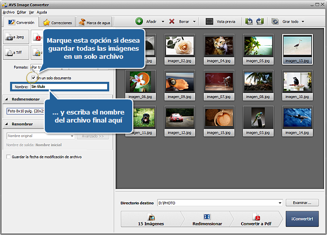 ¿Cómo convertir imágenes a formato PDF? Paso 3