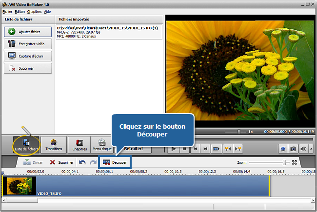 Comment traiter un DVD personnel en utilisant AVS Video ReMaker? Etape 3