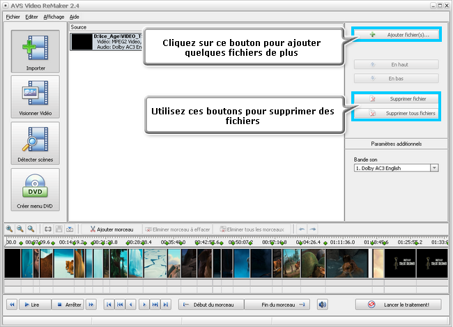 Comment diviser la vidéo en utilisant AVS Video ReMaker? Pas 2