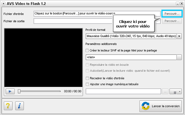 Comment convertir la vidéo pour une page web. Pas 2