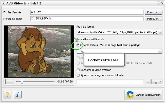 Comment convertir la vidéo pour une page web? Pas 3