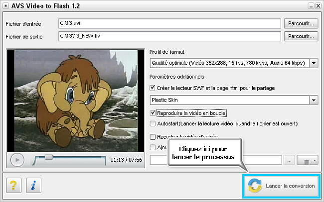 Comment convertir la vidéo pour une page web? Pas 6