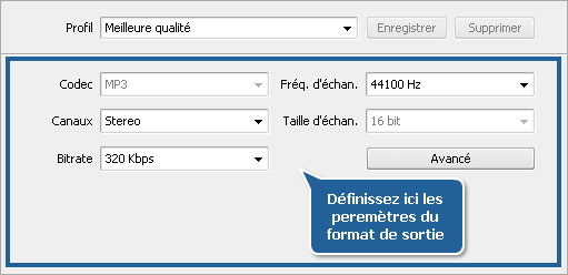 Comment convertir une bande son dans un autre format? Etape 4