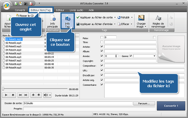 Comment convertir une bande son dans un autre format? Etape 5