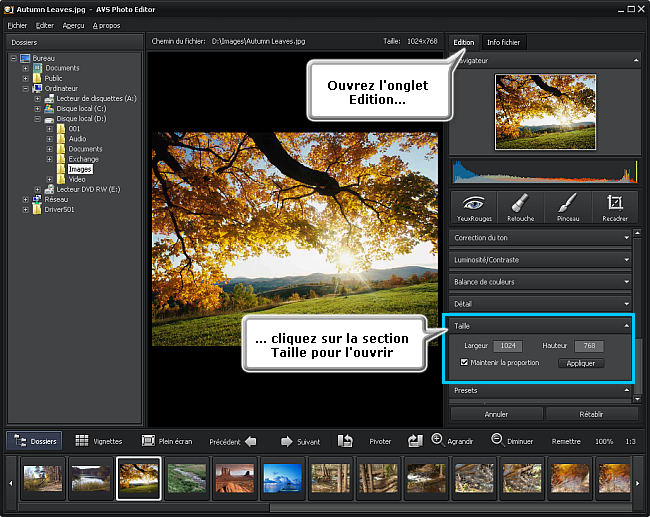 Comment redimensionner une image? Etape 3