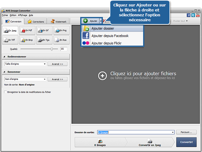 Comment convertir les images? Etape 2