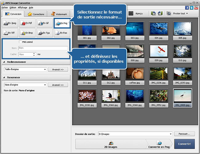 Comment convertir les images? Etape 3