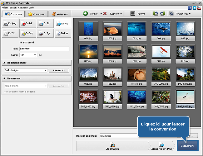 Comment convertir les images? Etape 6