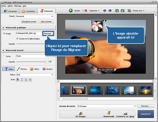 Comment insérer un logo dans un groupe d'images? Etape 3