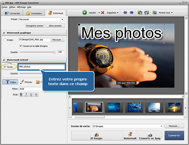 Comment insérer un logo dans un groupe d'images? Etape 3