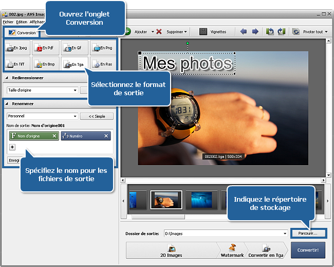 Comment insérer un logo dans un groupe d'images? Etape 5