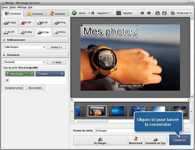 Comment insérer un logo dans un groupe d'images? Etape 6