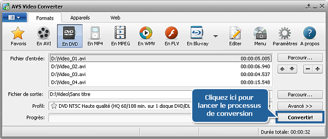 Comment convertir un fichier AVI en DVD? Etape 7