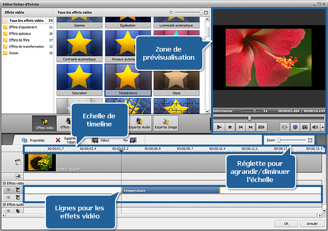 Comment appliquer un effet à une vidéo et la convertir dans un autre format? Etape 3