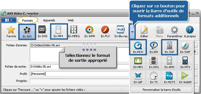 Comment effectuer la conversion à passages multiples avec AVS Video Converter? Etape 3