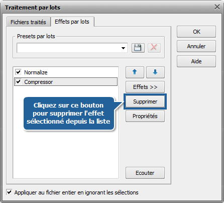 Comment normaliser le volume du son des différents fichiers audio? Etape 3
