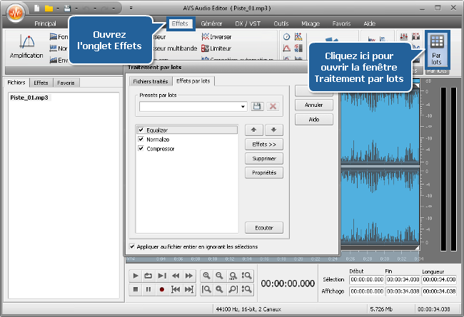 Comment normaliser le volume du son des différents fichiers audio? Etape 3
