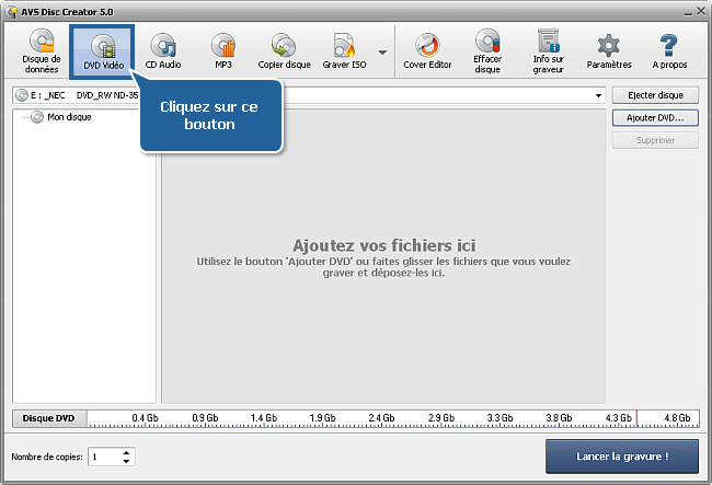 Comment graver un dossier DVD sur un disque DVD? Etape 2