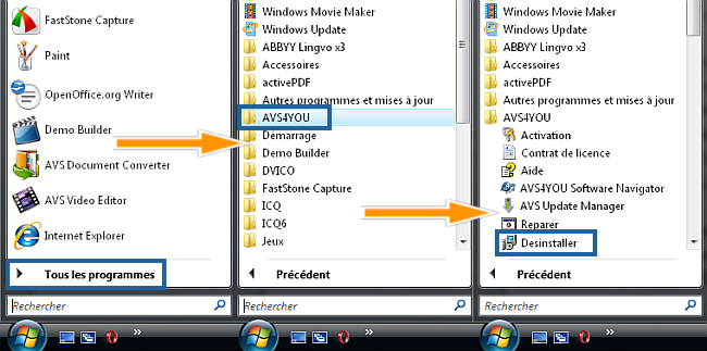 Comment réinstaller les logiciels AVS4YOU? Etape 1