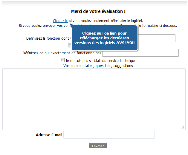 Comment réinstaller les logiciels AVS4YOU? Etape 1