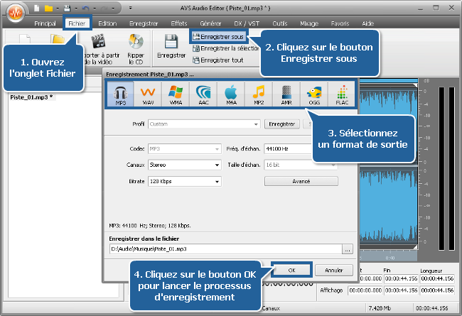 Comment créer une sonnerie avec AVS Audio Editor? Etape 5