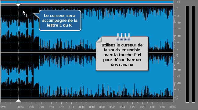 Comment éditer les canaux individuels avec AVS Audio Editor? Etape 3