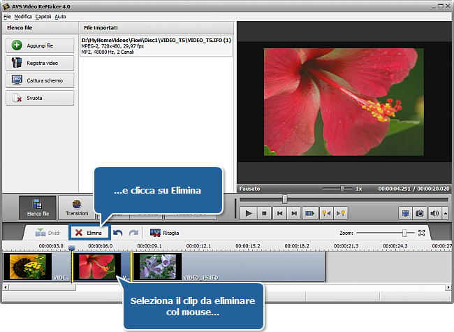 Come elaborare un video DVD personale usando AVS Video ReMaker? Passo 4