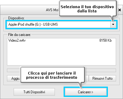 Come convertire video e trasferirlo al portabile? Passo 7
