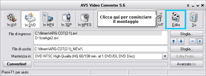 Come fare per convertire video in DVD e creare il menu? Passo 4