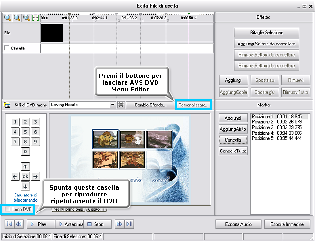 Come fare per convertire video in DVD e creare il menu? Passo 4
