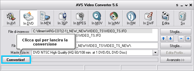 Come fare per convertire video in DVD e creare il menu? Passo 5