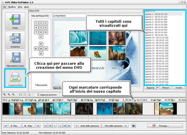 Come creare un menù DVD utilizzando AVS Video ReMaker? Step 3