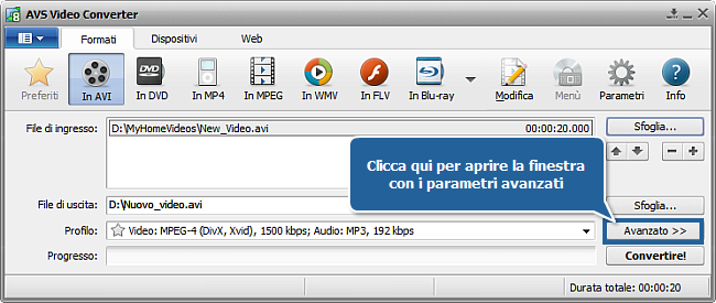 Come convertire file video con sottotitoli? Passo 3