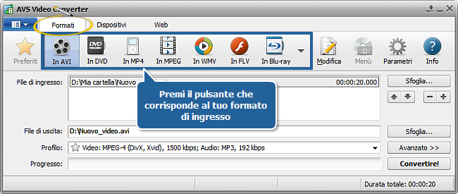 Come ridurre la dimensione del video sorgente usando AVS Video Converter? Passo 3