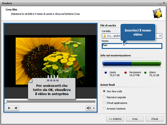 Come salvare il progetto e il video in AVS Video Editor?