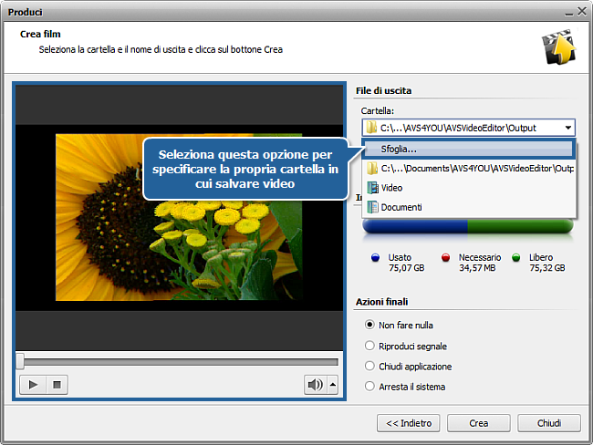 Come salvare il progetto e il video in AVS Video Editor?