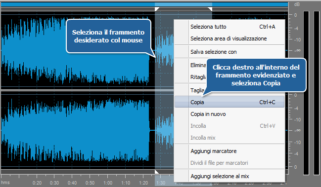 Come elaborare la traccia audio del video personale? Passo 4