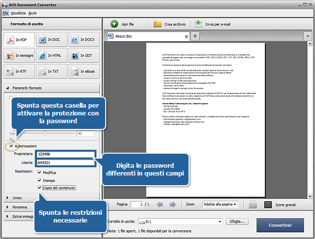 Come proteggere i tuoi documenti con la password? Passo 4