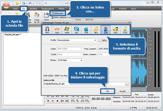 Come creare una suoneria usando AVS Audio Editor? Passo 5
