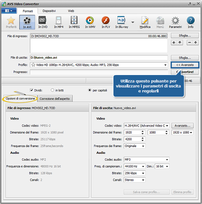 Come convertire video HD (ad alta definizione)? Passo 3