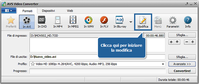 Come convertire video HD (ad alta definizione)? Passo 5