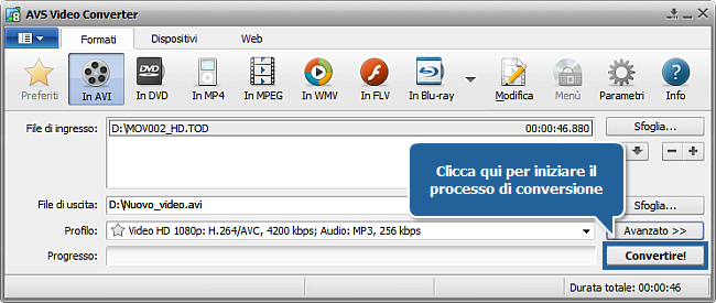 Come convertire video HD (ad alta definizione)? Passo 6