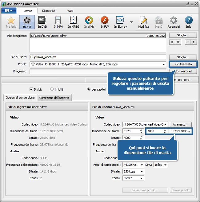 Come convertire video Blu-ray? Passo 3