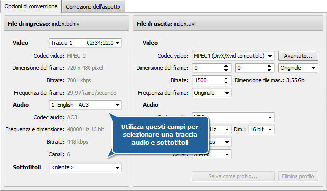 Come convertire video Blu-ray? Passo 3