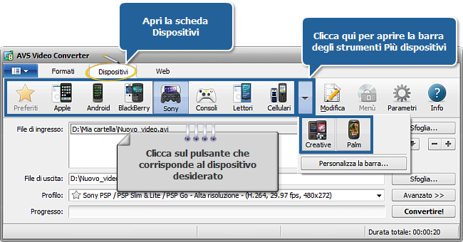 Come creare un file leggibile da un lettore portatile? Passo 3