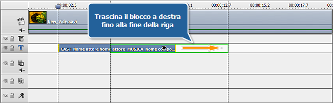 Come inserire i titoli di coda alla fine del filmato?