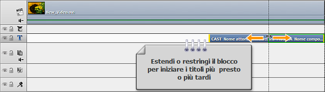 Come inserire i titoli di coda alla fine del filmato?