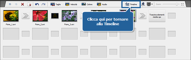 Come aggiungere un titolo dopo il clip selezionato nella Timeline? Passo 3