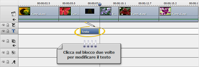 Come aggiungere un titolo dopo il clip selezionato nella Timeline? Passo 5