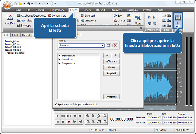 Come normalizzare il volume di una serie di tracce audio? Passo 3